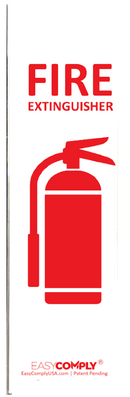 Easy Comply Vertical Extension - "Fire Extinguisher" Lettering - 12" Length, ECVE-12-FE