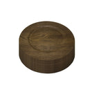 Round Melamine Serving Trays - Brown