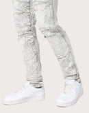 Grindhouse Slim Fit Mineral Wash Distressed Denim Jeans