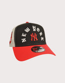 New Era MLB New York Yankees 9FORTY A-Frame Blood Line Snapback Hat-Black/Red