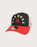 New Era MLB New York Yankees 9FORTY A-Frame Blood Line Snapback Hat-Black/Red