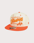 New Era 9FIFTY Atlanta Braves Safety Orange Snapback Hat-Cream