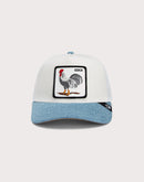 Goorin Bros Rooster Denim Bill Trucker Snapback-White/Denim