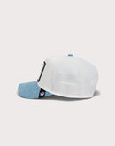 Goorin Bros Rooster Denim Bill Trucker Snapback-White/Denim