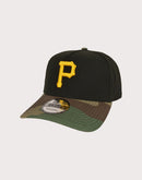 New Era MLB Pittsburgh Pirates 9FORTY A-Frame Camo Bill Snapback Hat-Black/Camo
