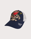 Ed Hardy Embroidered Heart Skull Snapback Hat