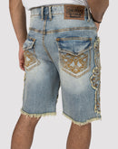 Smoke Rise Lucca Western Denim Shorts