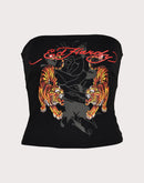 Ed Hardy Tiger Tube Black Top