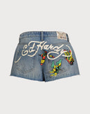 Ed Hardy BFly Denim Shorts