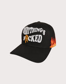 GENERAL RELATIVITY COMPANY LLC Everything Is F Flames Trucker Snapback Hat-Black