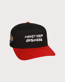 GENERAL RELATIVITY COMPANY LLC Mind Your Business Varsity Trucker Snapback Hat-Black/Red