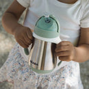 Stainless Steel Straw Sippy Cup - Sage