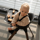 Clikk High Chair All-in-One with Tray & Harness - Black Warm Brown