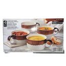 Oversized Stoneware Soup Mugs - 4-Piece Set