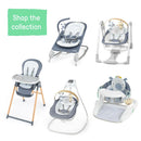 Swing N Go Portable Swing Removable Toy Bar - Chambray