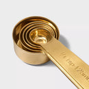 5pc Metal Measuring Spoon Set Gold