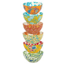 Set of 6 Damask Floral All Purpose 12oz Bowls