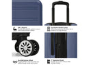 Hardside Spinner Luggage Set with USB Port - Navy