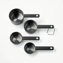 Stainless Steel Measuring Cups Set - Black - 4 Piece