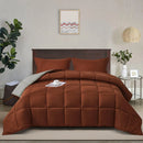 Light Weight Down Alternative Reversible Comforter Set, King - Brick