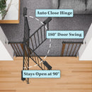 36" Tall Baby Gate - Black