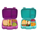 4-Compartment Lunch Box Containers - Purple and Teal