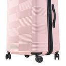 Checkered Hardside Carry On Spinner Suitcase - Pink