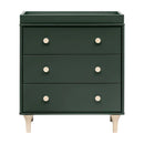 3-Drawer Changing Table Dresser - Forest Green
