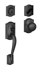 Schlage F Series F60 CAM 622 PLY Combination Lockset, Mechanical Lock, Knob Handle, Round Design, Matte Black, Yes