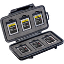 Pelican 0965 Memory Card Case for 6 CFexpress/XQD Memory Cards, Black