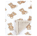 Plush Teddy Bear Baby Blanket - One Size