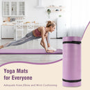 Extra Thick Exercise Mat with Carry Strap - Taro Purple