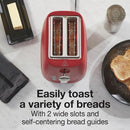Plastic 2 Slice Toaster - Red