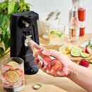 Electric Can Opener Black: Freestanding, Metal & Plastic, 2-Year Warranty, Spot Clean, 9.05" Width