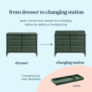 Jenny Lind Spindle 6-Drawer Dresser - Forest Green