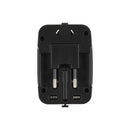 All-in-One Travel Adapter with USB Ports - Black