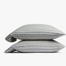 King Relaxed Linen Stripe Pillowcase Set Cove & Parchment