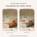 Upholstered Twin/Full Bed Guardrail - Performance Beach Eco-Weave