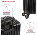 Large Hardside Checked Spinner Suitcase - Expandable Luggage