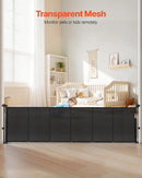 34" x 110" Retractable Baby Gate - Black