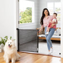 33 in. Tall X 71 in. W Retractable Baby Gate Black