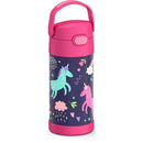 12oz Stainless Steel FUNtainer Water Bottle - Unicorns