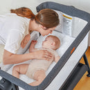 3 in 1 Infant and Toddler Cradle - Black and Grey