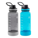 Motivational Water Bottle - Smoke/Blue - 32 Oz 2 Pack