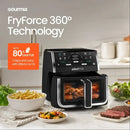 Gourmia 8 Qt Digital Window Air Fryer with 8 One-Touch Cooking Functions, Black
