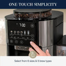 Coffee Maker with Built-In Grinder - Silver
