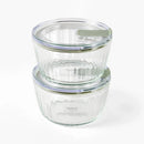 4pc (Set of 2) 2c Round Glass Food Storage Container