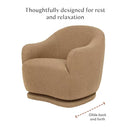 Foy Glider Accent Chair - Sand Boucle