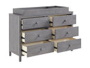 Changing Topper for Everlee 6 Drawer Dresser - Graystone
