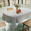 84"x60" Weave Tablecloth - Black/White